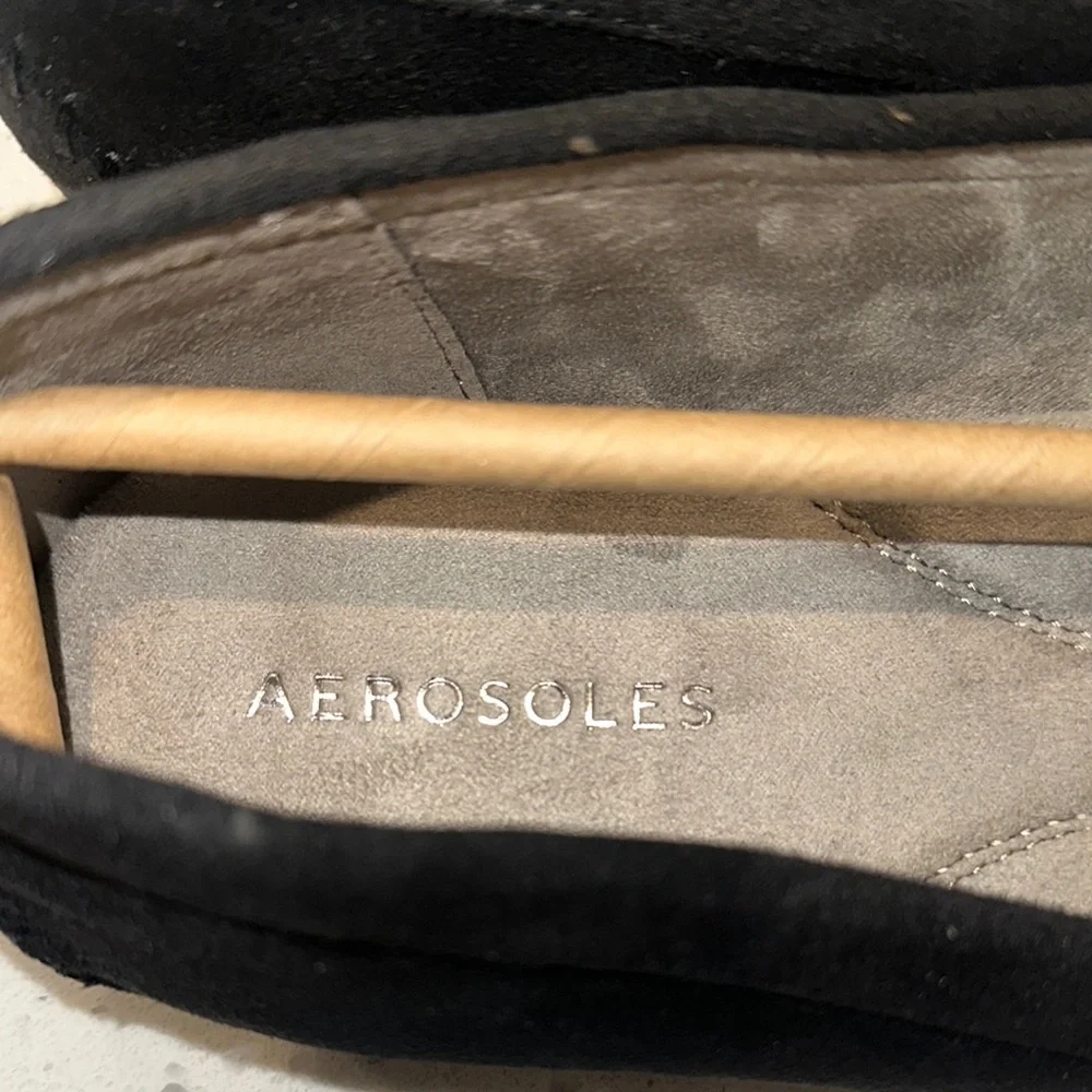 AEROSOLES Men's‎ Black Suede Loafers